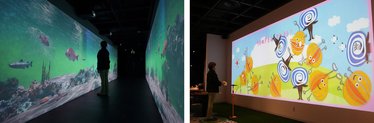 兵庫県南あわじ市『うずしお科学館』にて、常設展示されている「Awaji Island’s underwater world~淡路島の海中散歩~」と、音のエンタマーテイメント「オニおん♪マラカス」